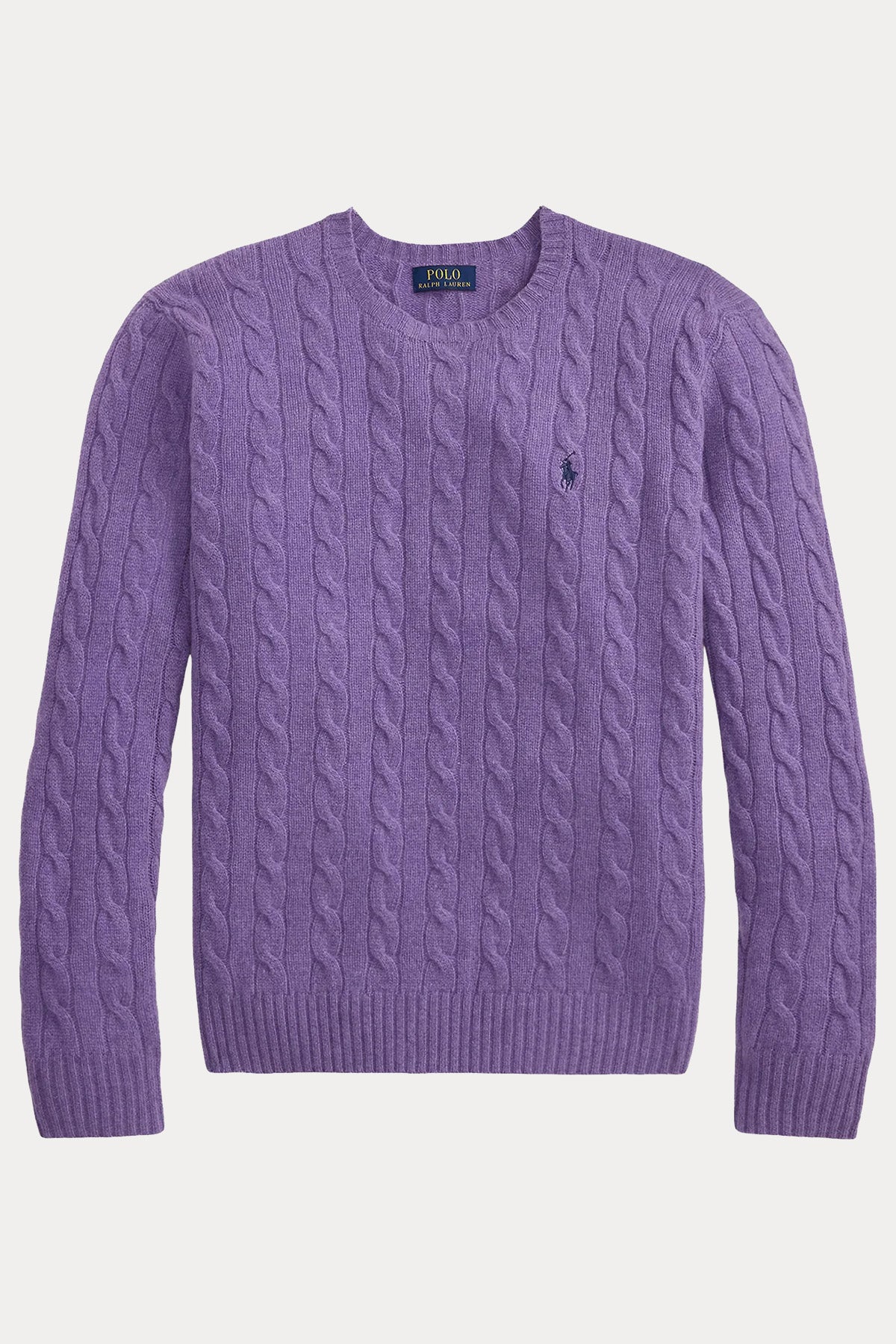 Polo Ralph Lauren Yuvarlak Yaka Saç Örgü Kaşmir Yün Triko