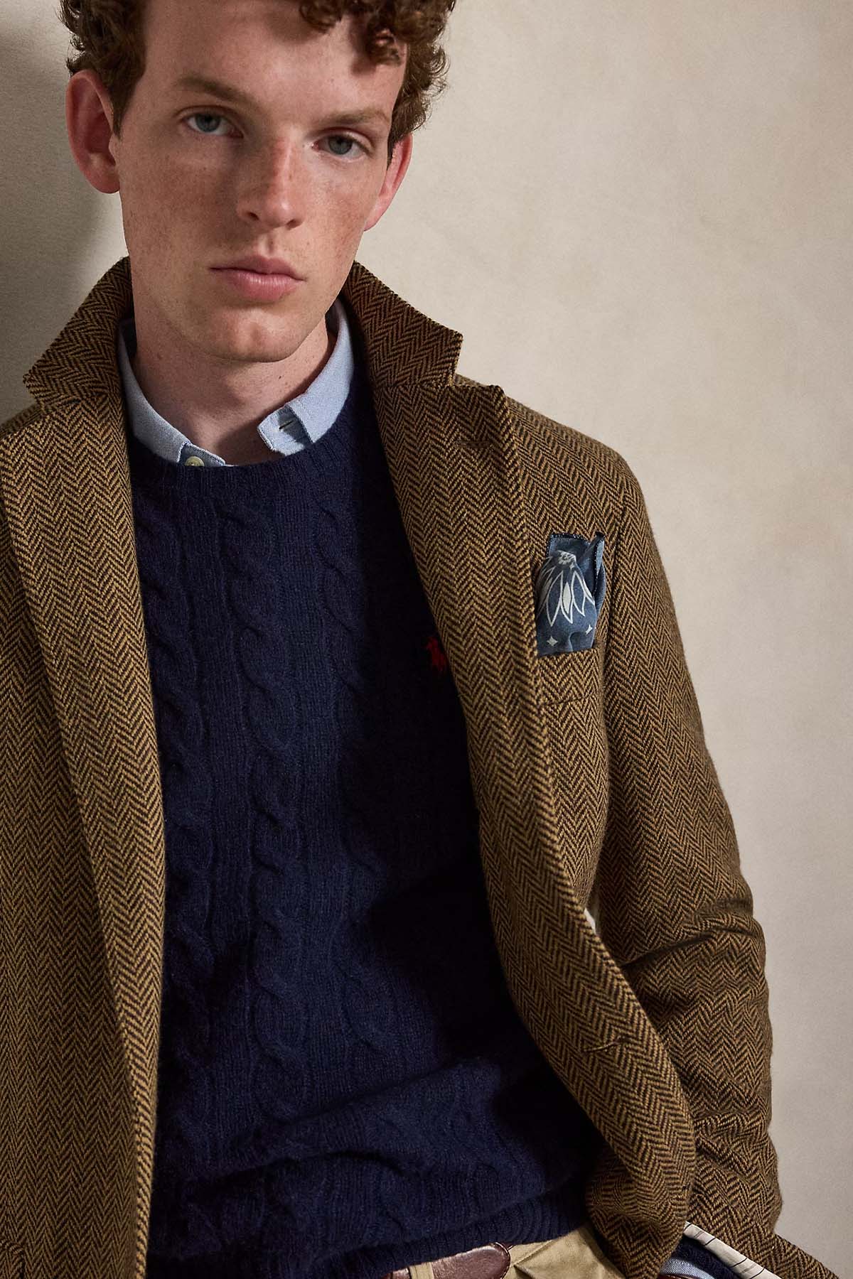 Polo Ralph Lauren Yuvarlak Yaka Saç Örgü Kaşmir Yün Triko