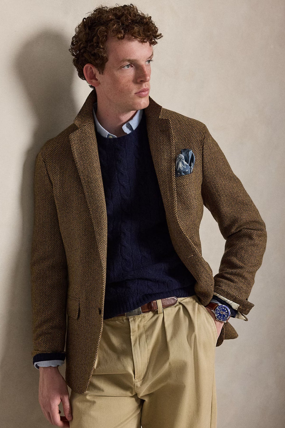 Polo Ralph Lauren Yuvarlak Yaka Saç Örgü Kaşmir Yün Triko