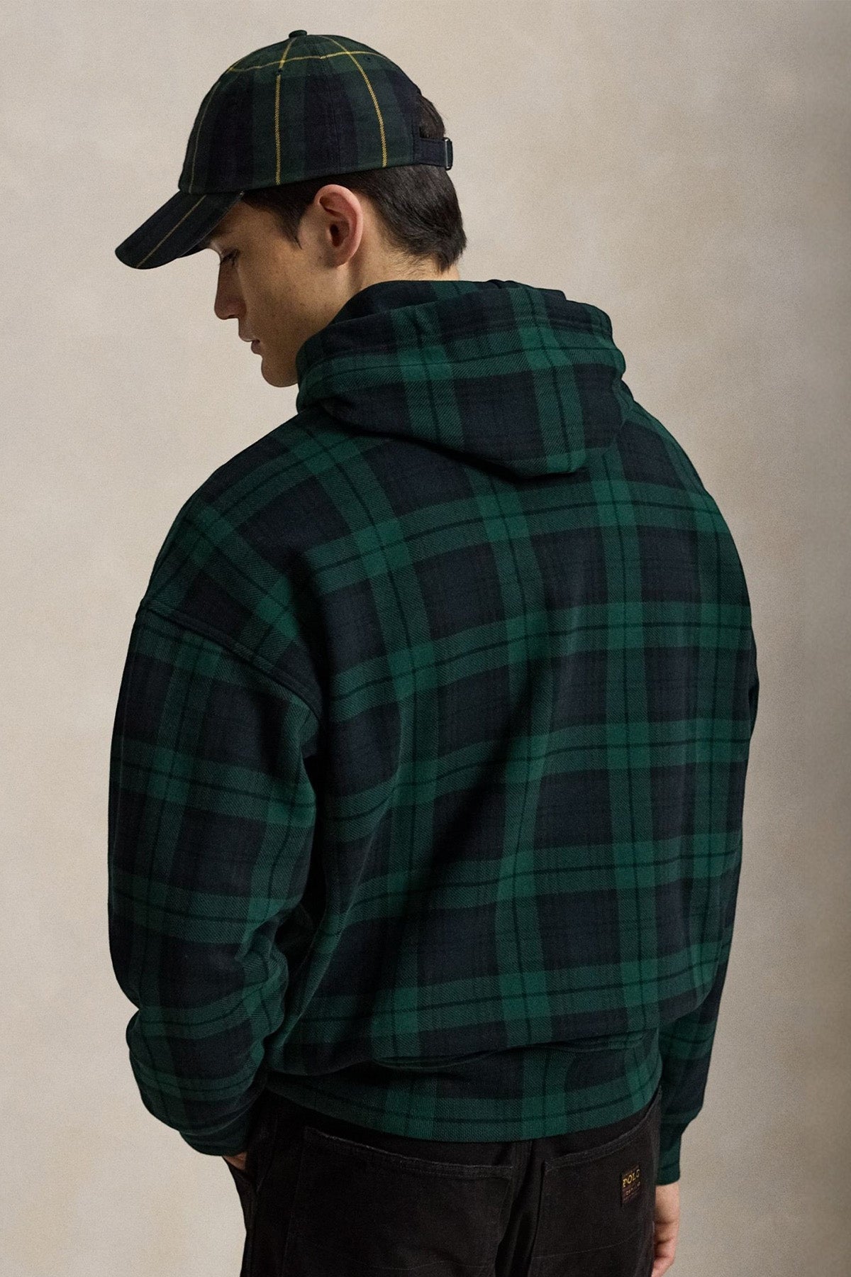 Polo Ralph Lauren Ekose Desen Şardonlu Kapüşonlu Sweatshirt