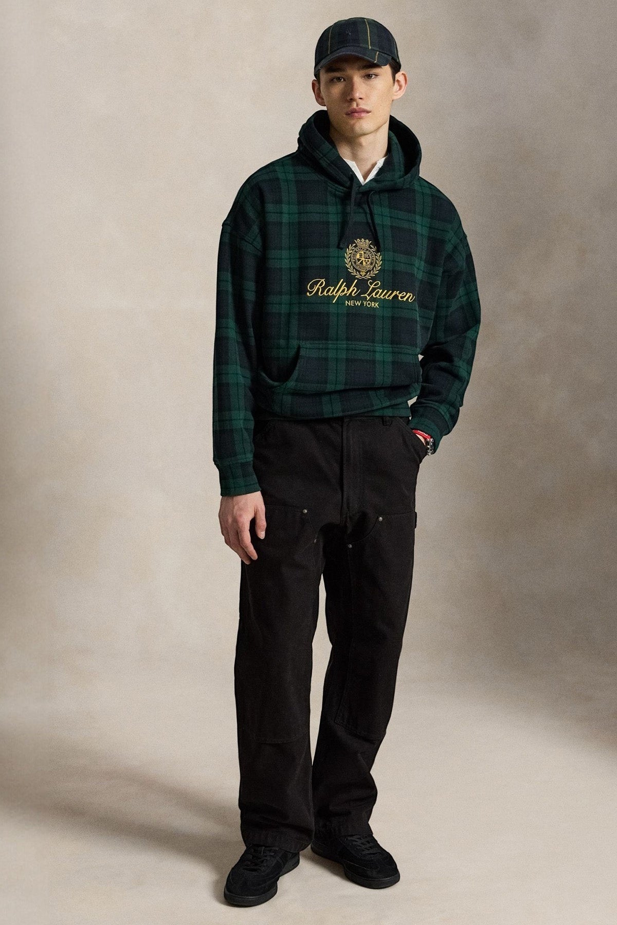 Polo Ralph Lauren Ekose Desen Şardonlu Kapüşonlu Sweatshirt