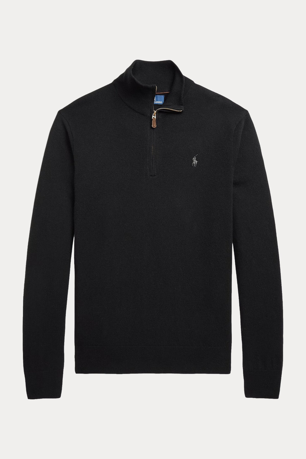 Polo Ralph Lauren Dik Yaka Yarım Fermuarlı Örgü Yün Triko