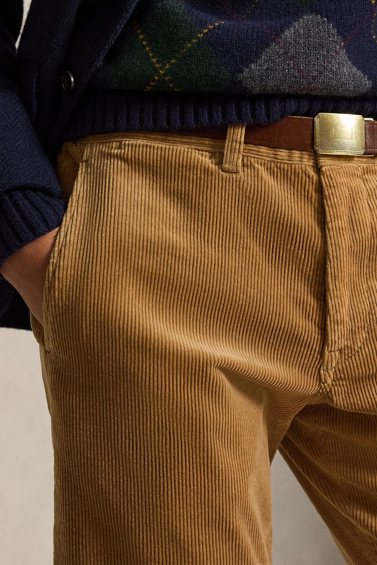 Polo Ralph Lauren Straight Fit Yandan Cepli Fitilli Kadife Pantolon