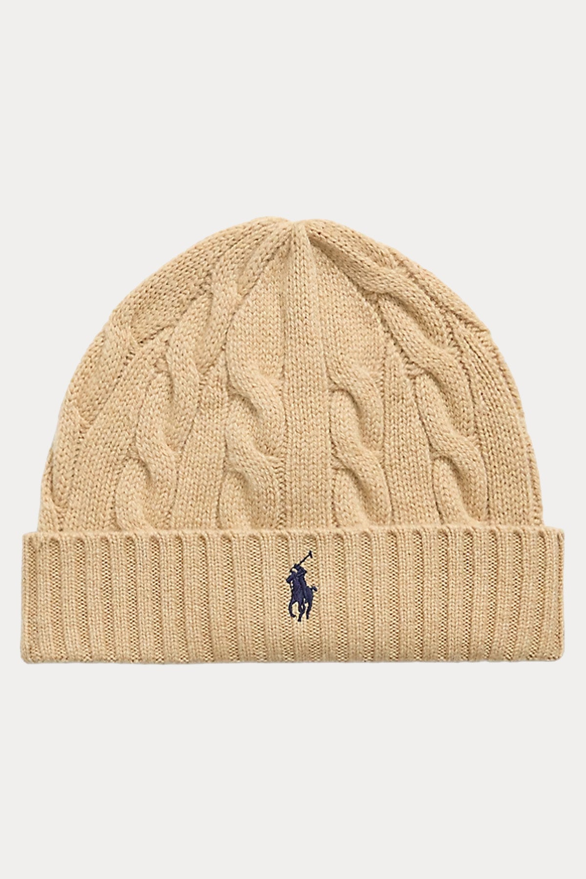 Polo Ralph Lauren Pony Logolu Kaşmir Saç Örgü Yün Bere