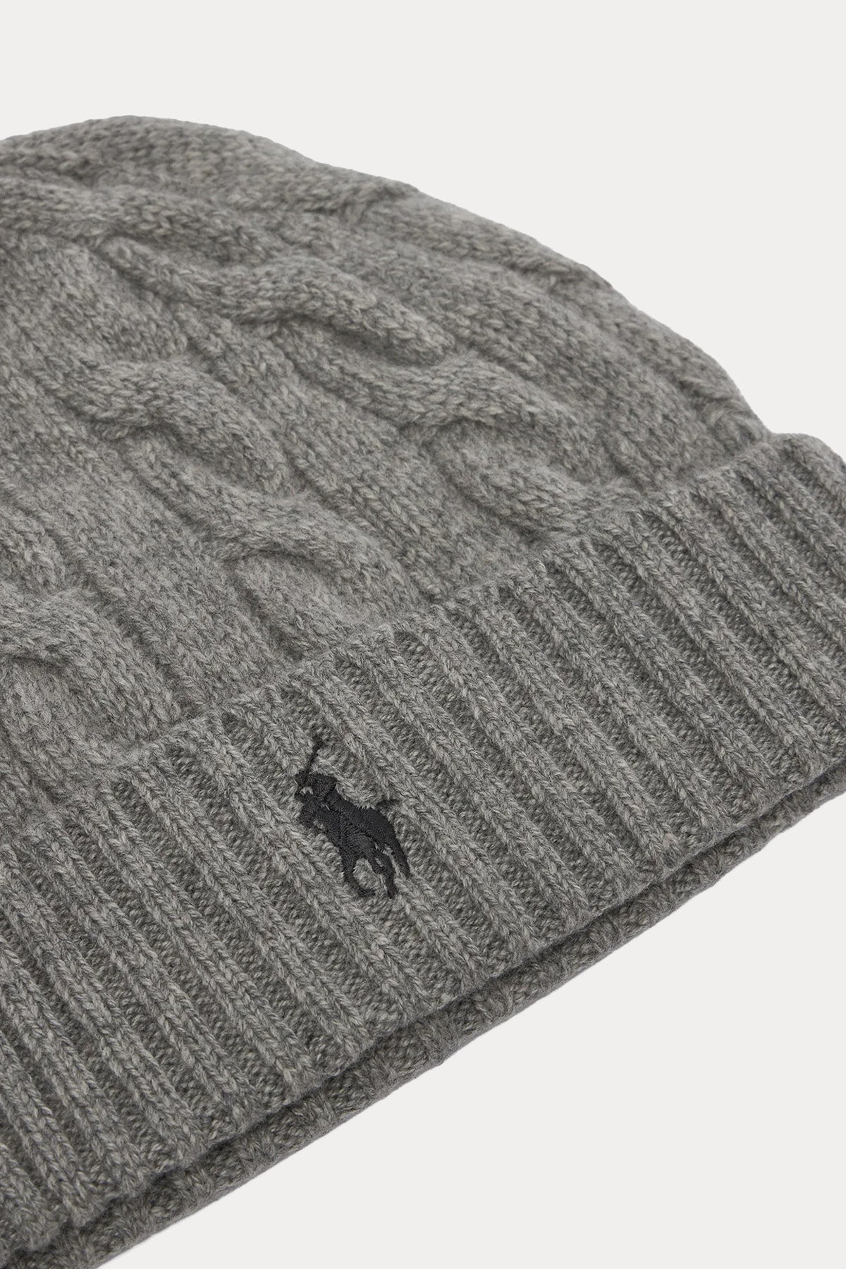 Polo Ralph Lauren Pony Logolu Kaşmir Saç Örgü Yün Bere