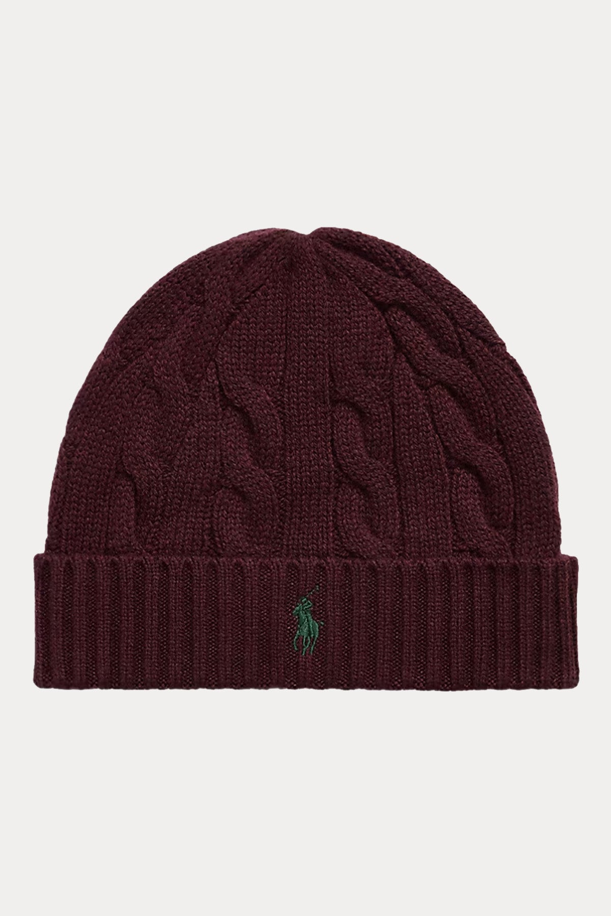 Polo Ralph Lauren Pony Logolu Kaşmir Saç Örgü Yün Bere