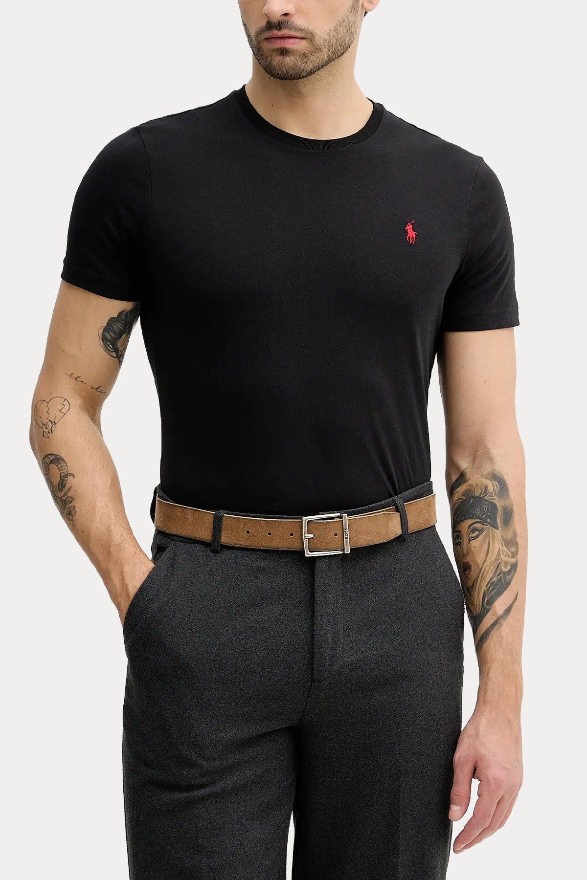 Polo Ralph Lauren 2'li Paket Yuvarlak Yaka Pony Logolu T-shirt