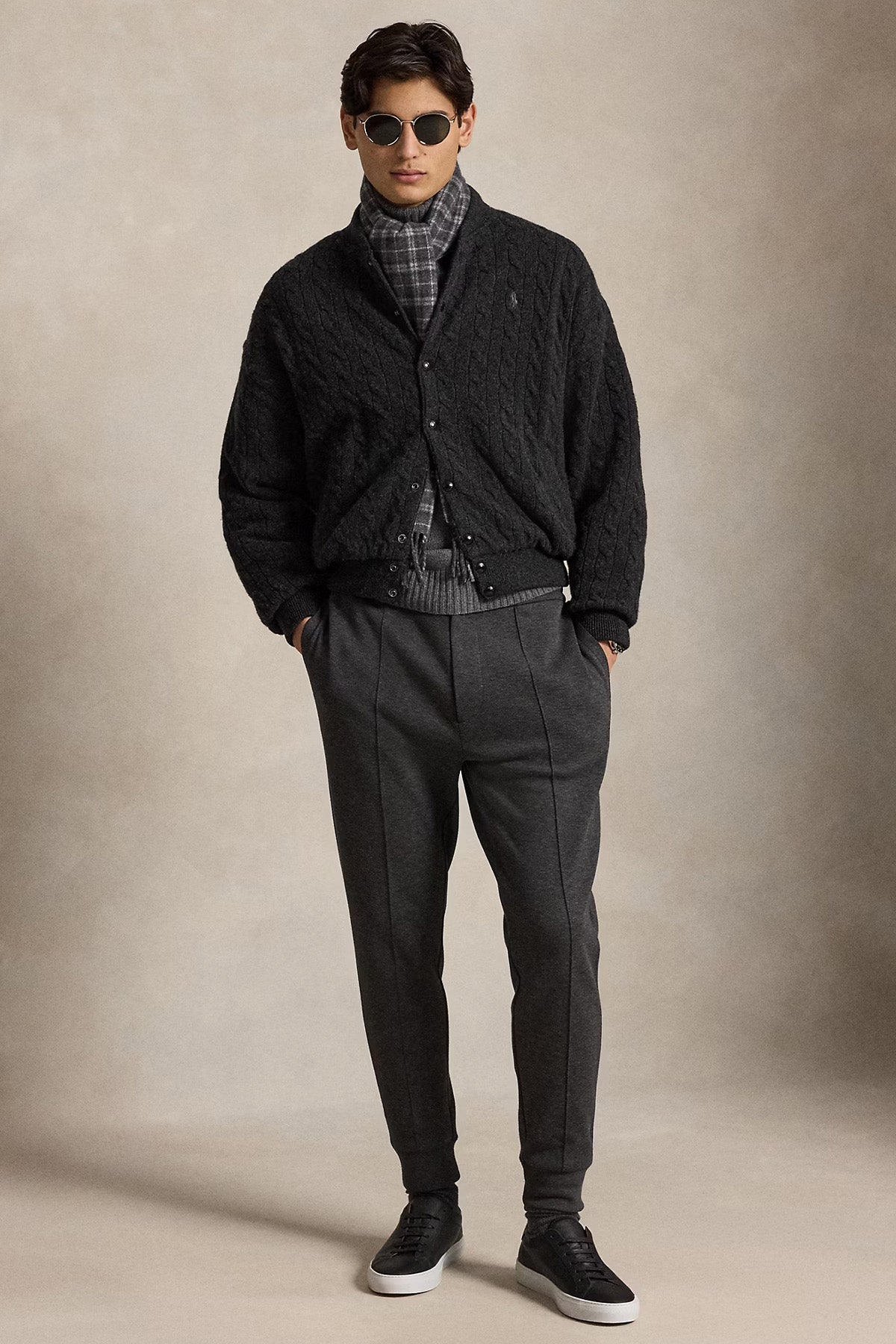 Polo Ralph Lauren Relaxed Fit Kaşmir Saç Örgü Yün Ceket