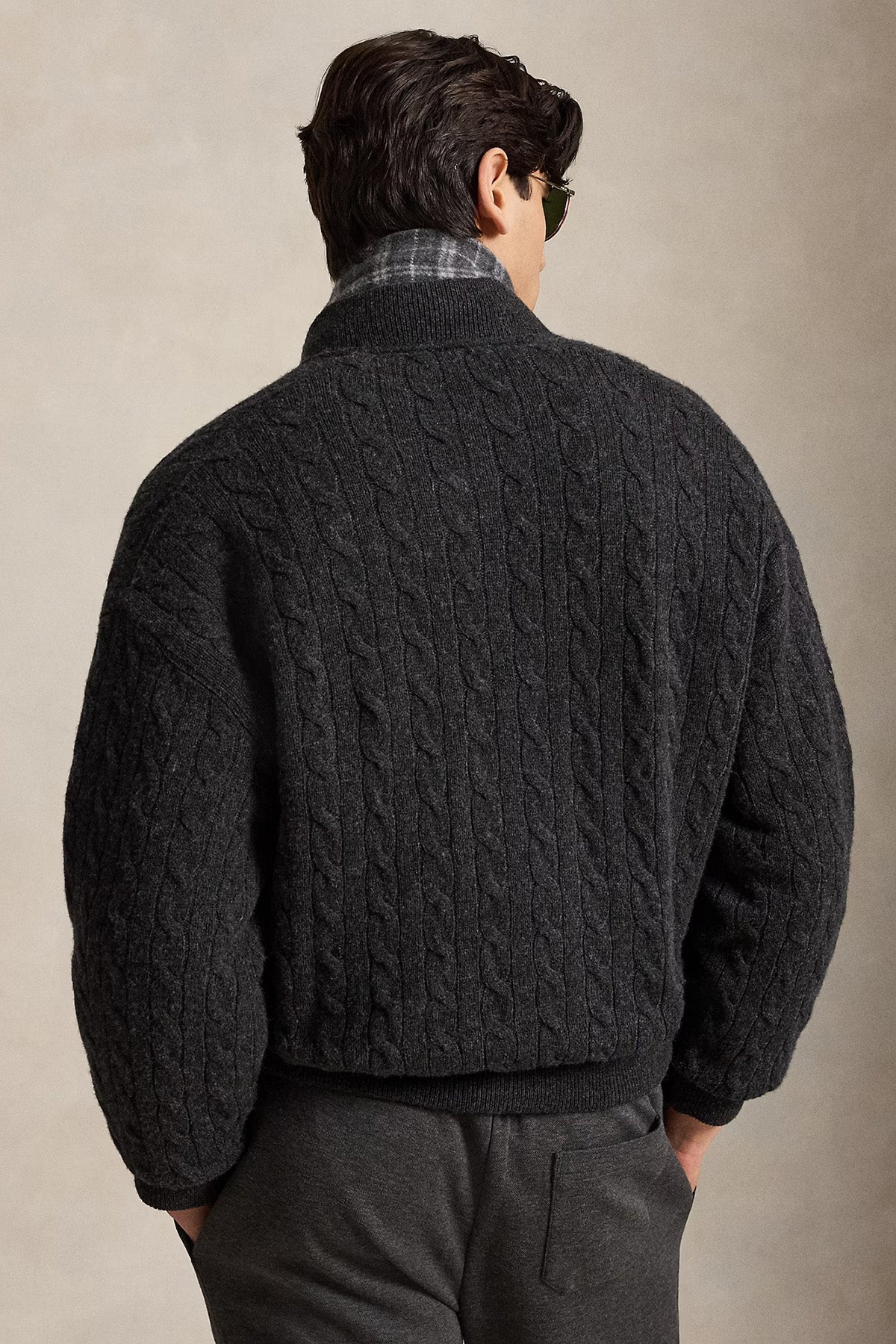 Polo Ralph Lauren Relaxed Fit Kaşmir Saç Örgü Yün Ceket