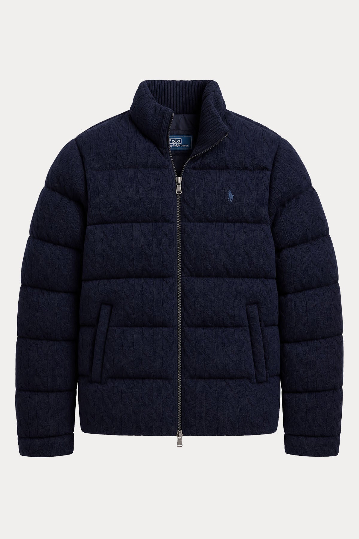 Polo Ralph Lauren Relaxed Fit Kaşmir Saç Örgü Yün Puffer Mont