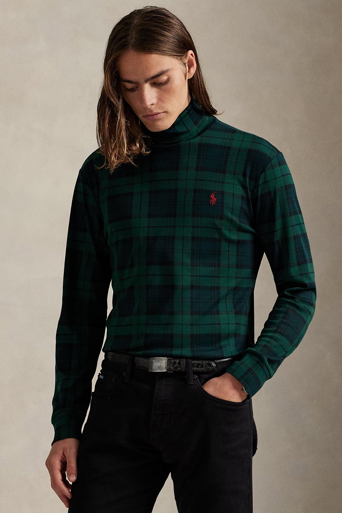 Polo Ralph Lauren Balıkçı Yaka Ekose Desenli T-shirt