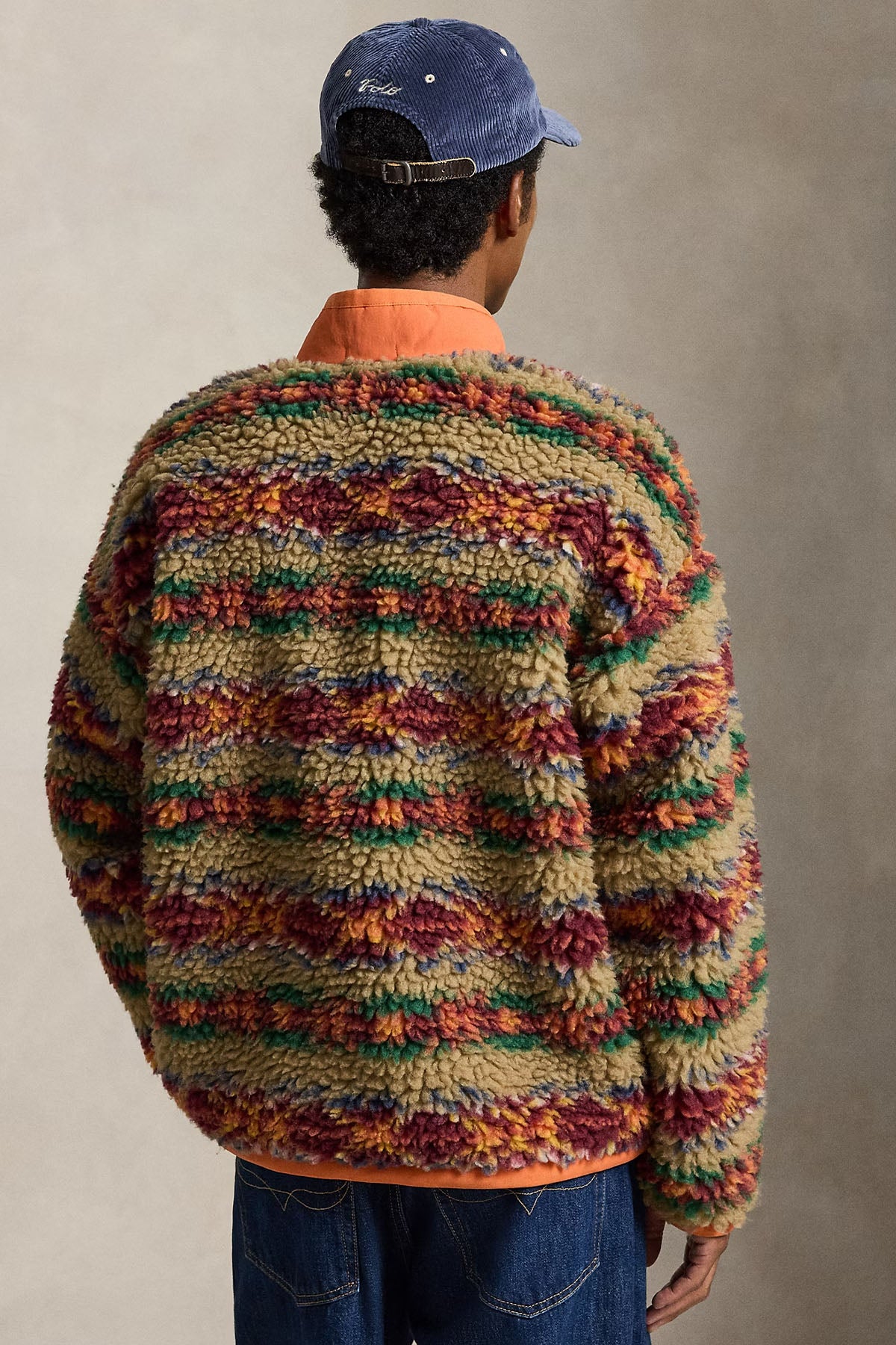 Polo Ralph Lauren Relaxed Fit Dik Yaka Fair Isle Desenli Polar Sweatshirt