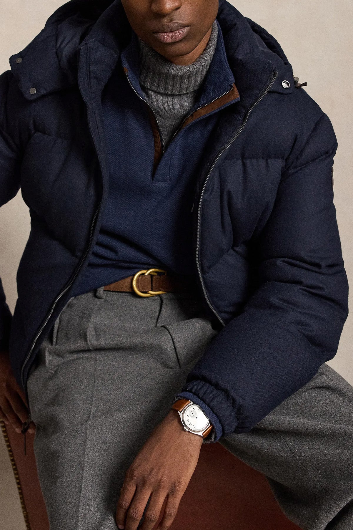 Polo Ralph Lauren Relaxed Fit Fermuarlı Dik Yaka Triko
