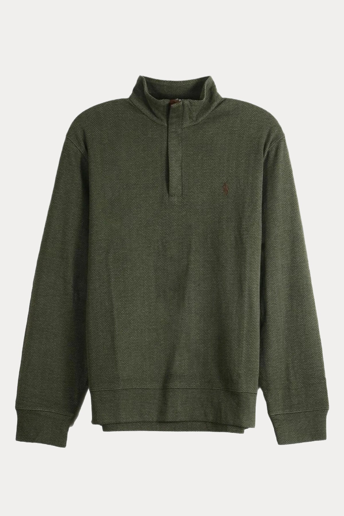 Polo Ralph Lauren Relaxed Fit Fermuarlı Dik Yaka Triko