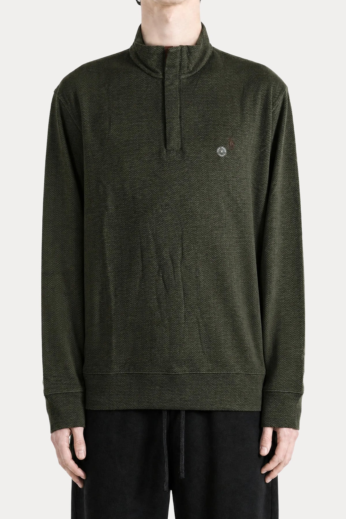 Polo Ralph Lauren Relaxed Fit Fermuarlı Dik Yaka Triko