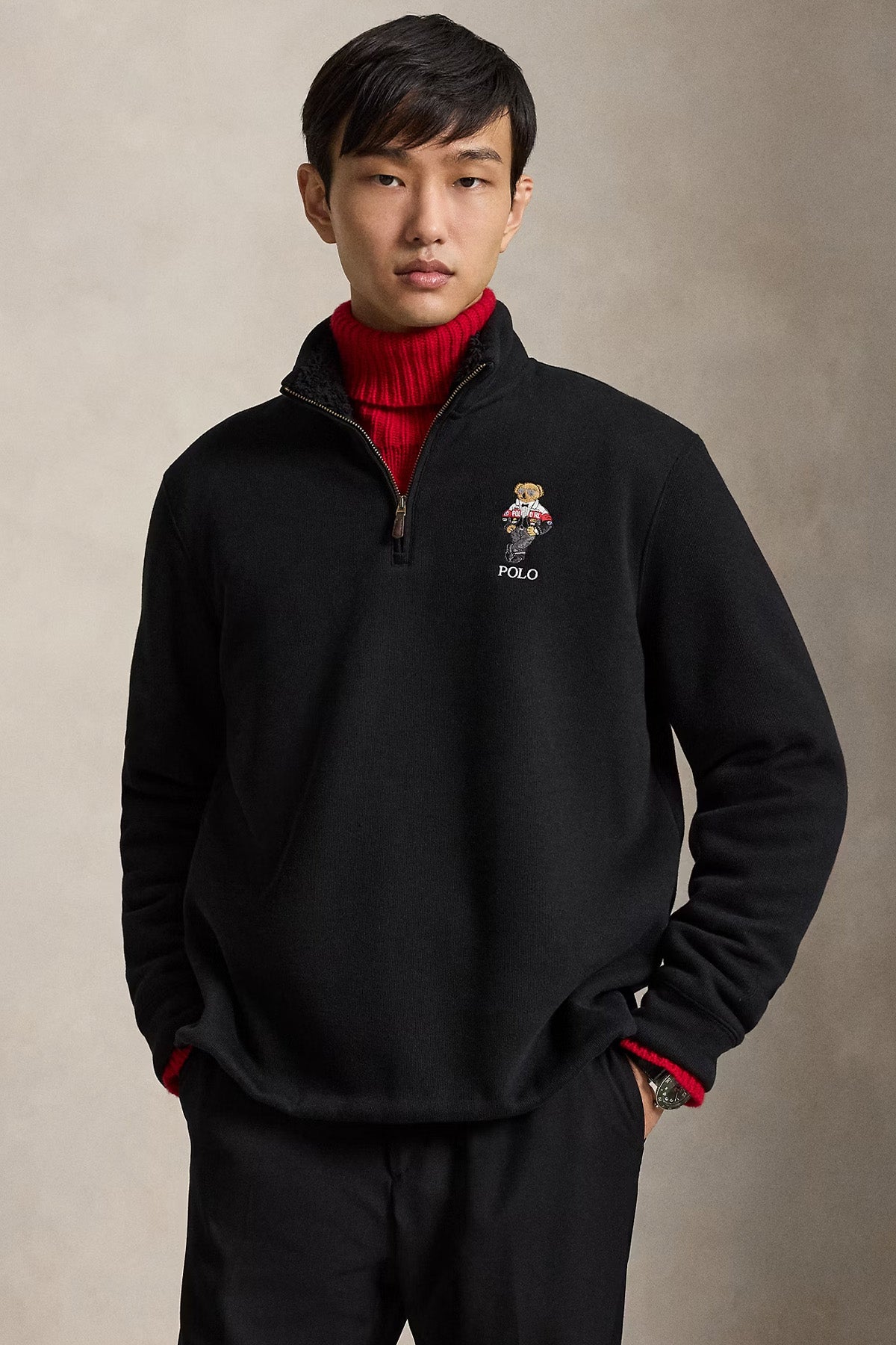 Polo Ralph Lauren Relaxed Fit Polo Bear İçi Polarlı Sweatshirt