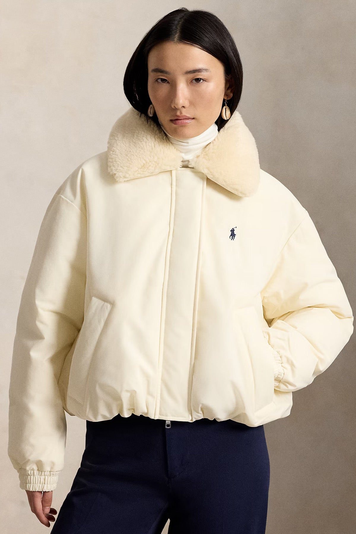 Polo Ralph Lauren Relaxed Fit Yakası Kürklü Puffer Mont