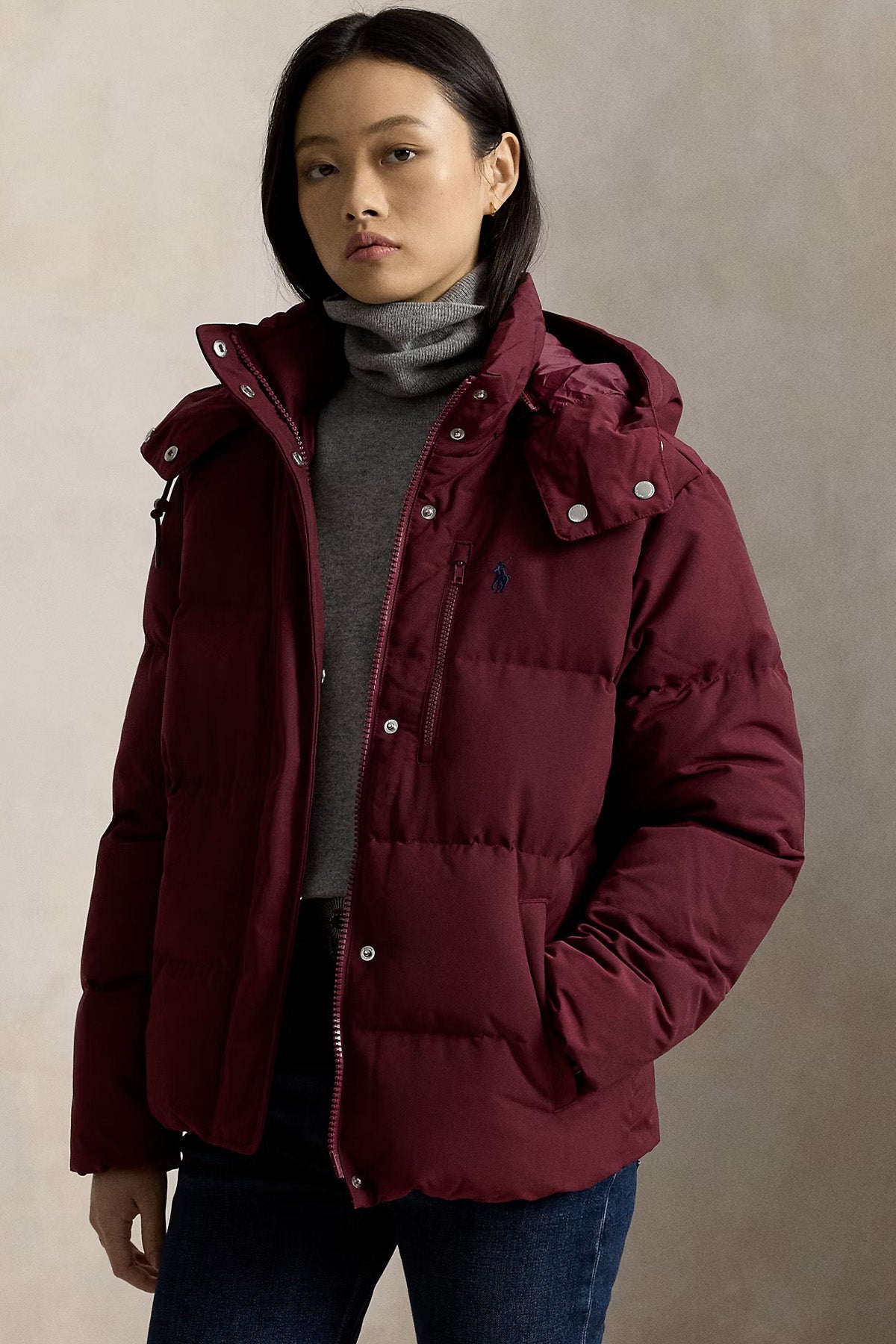 Polo Ralph Lauren Relaxed Fit Kapüşonlu Puffer Mont