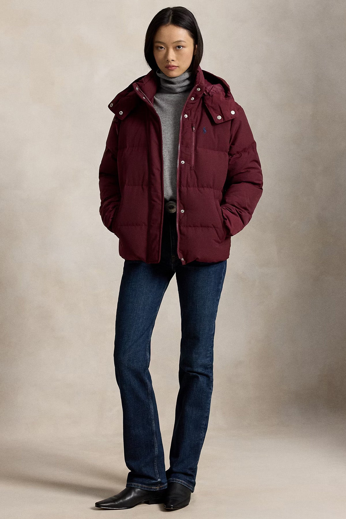 Polo Ralph Lauren Relaxed Fit Kapüşonlu Puffer Mont