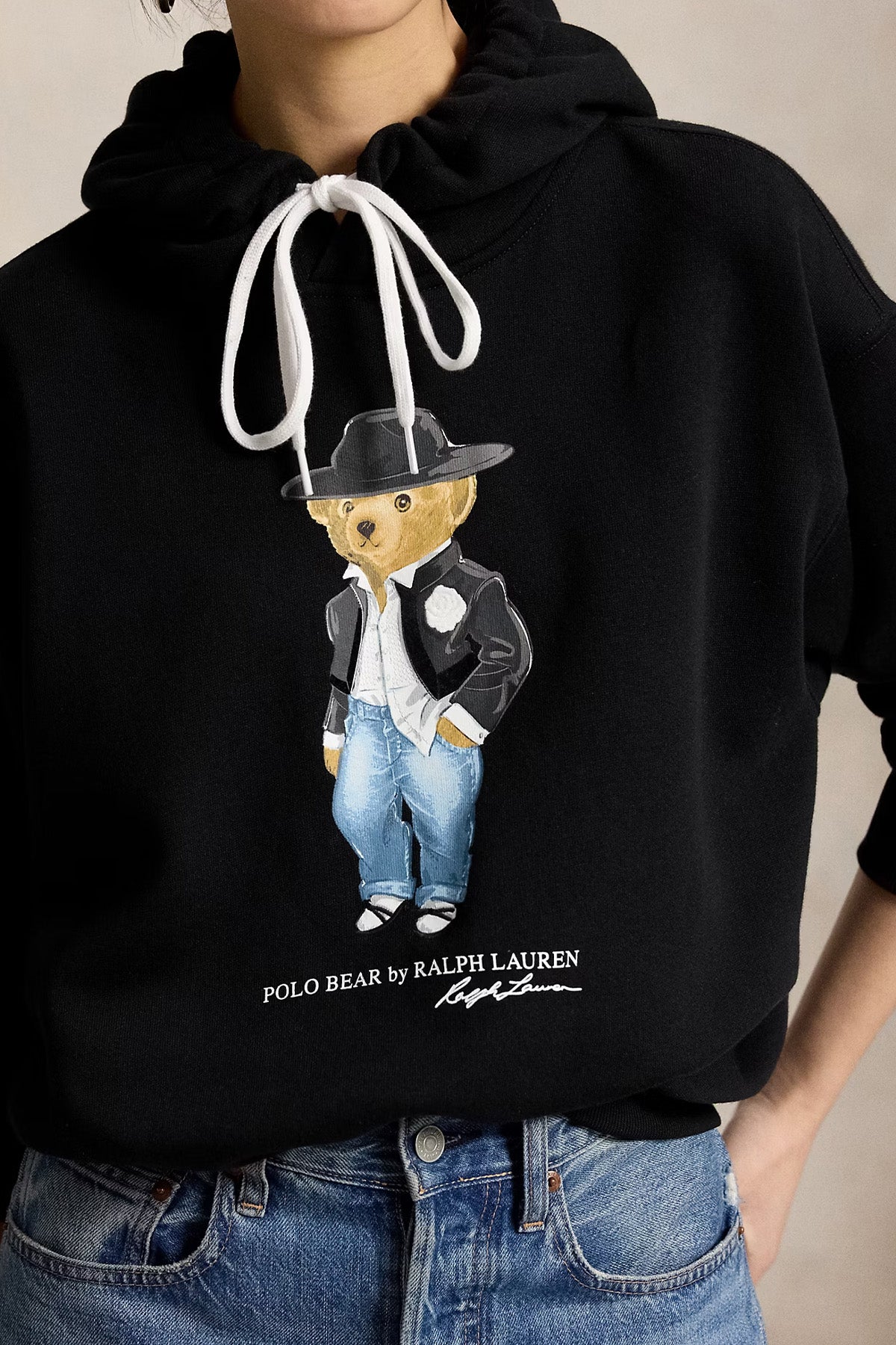 Polo Ralph Lauren Relaxed Fit Polo Bear Şardonlu Kapüşonlu Sweatshirt