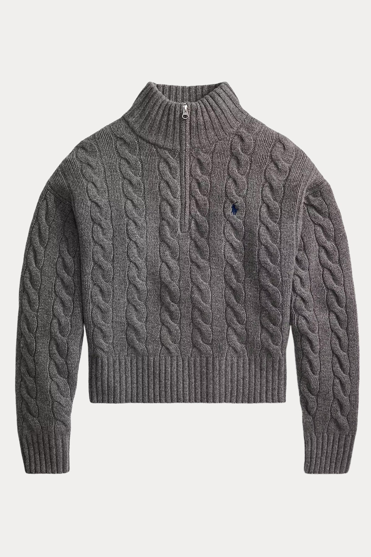 Polo Ralph Lauren Relaxed Fit Perkins Yaka Saç Örgü Kaşmir Yün Triko