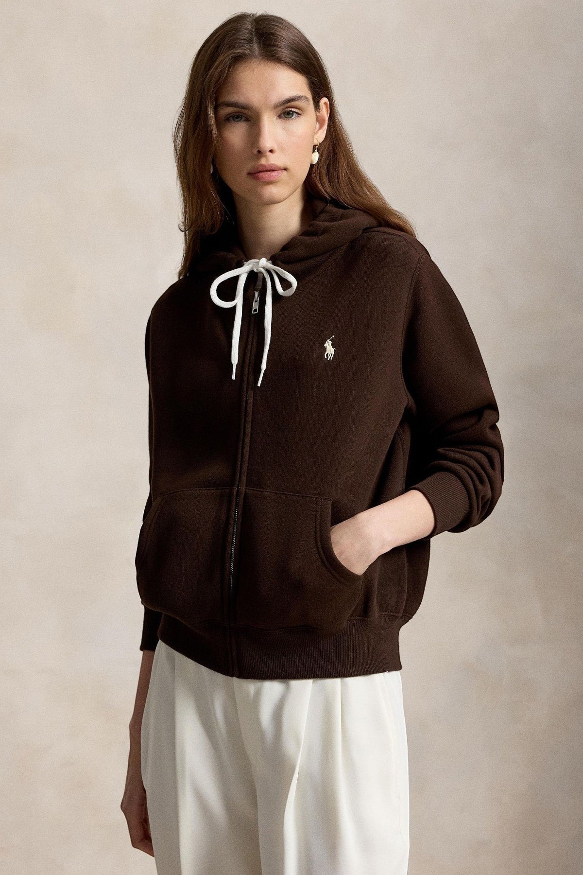 Polo Ralph Lauren Şardonlu Kapüşonlu Sweatshirt Ceket
