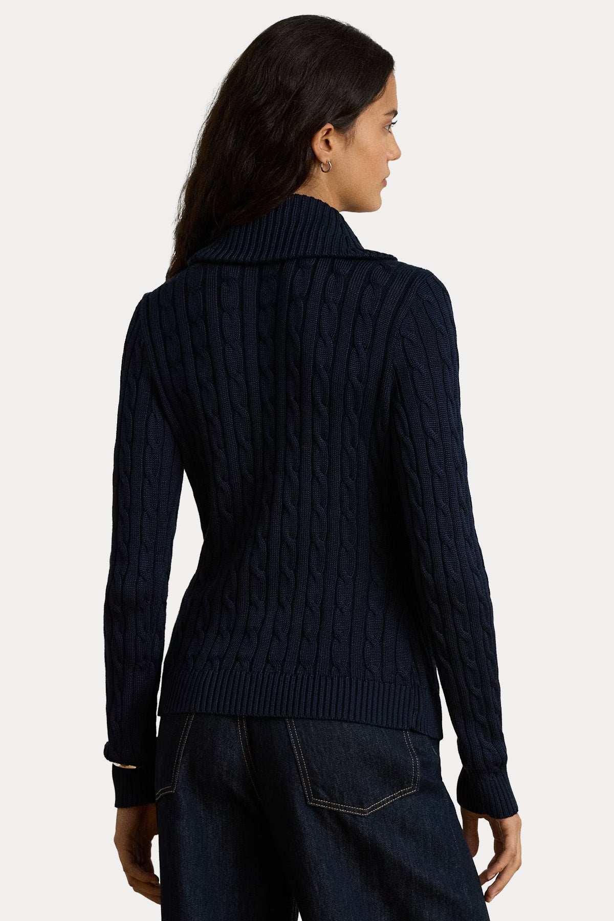Polo Ralph Lauren Relaxed Fit Kruvaze Saç Örgü Triko