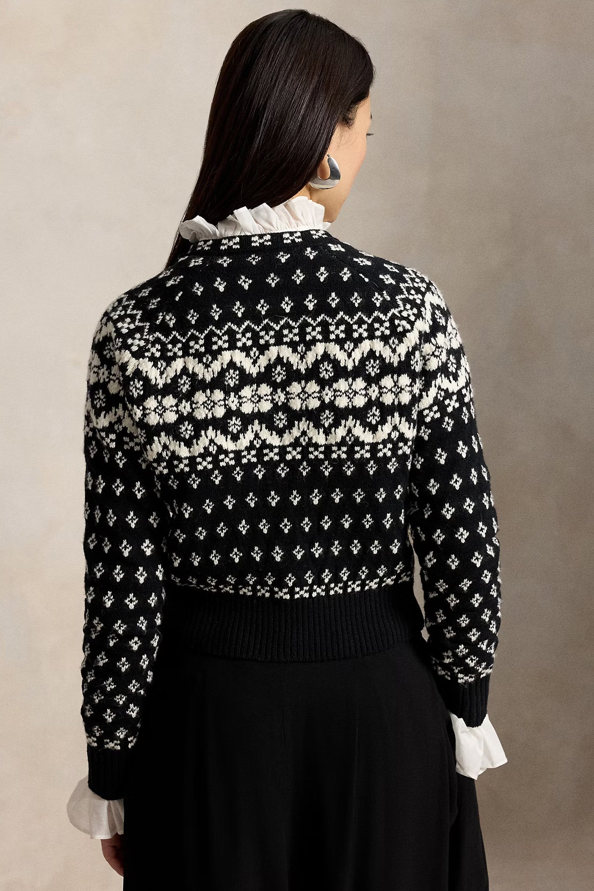 Polo Ralph Lauren Fair Isle Desenli Örgü Yün Triko Ceket