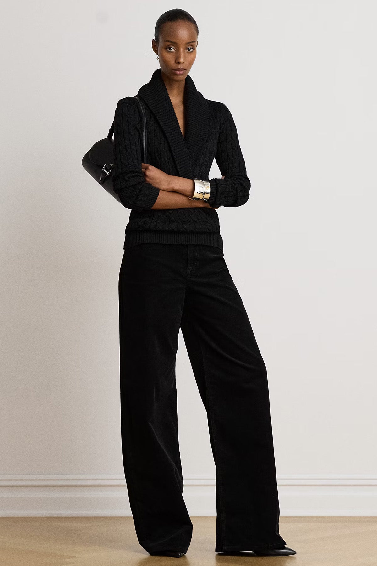 Polo Ralph Lauren Relaxed Fit Kruvaze Saç Örgü Triko