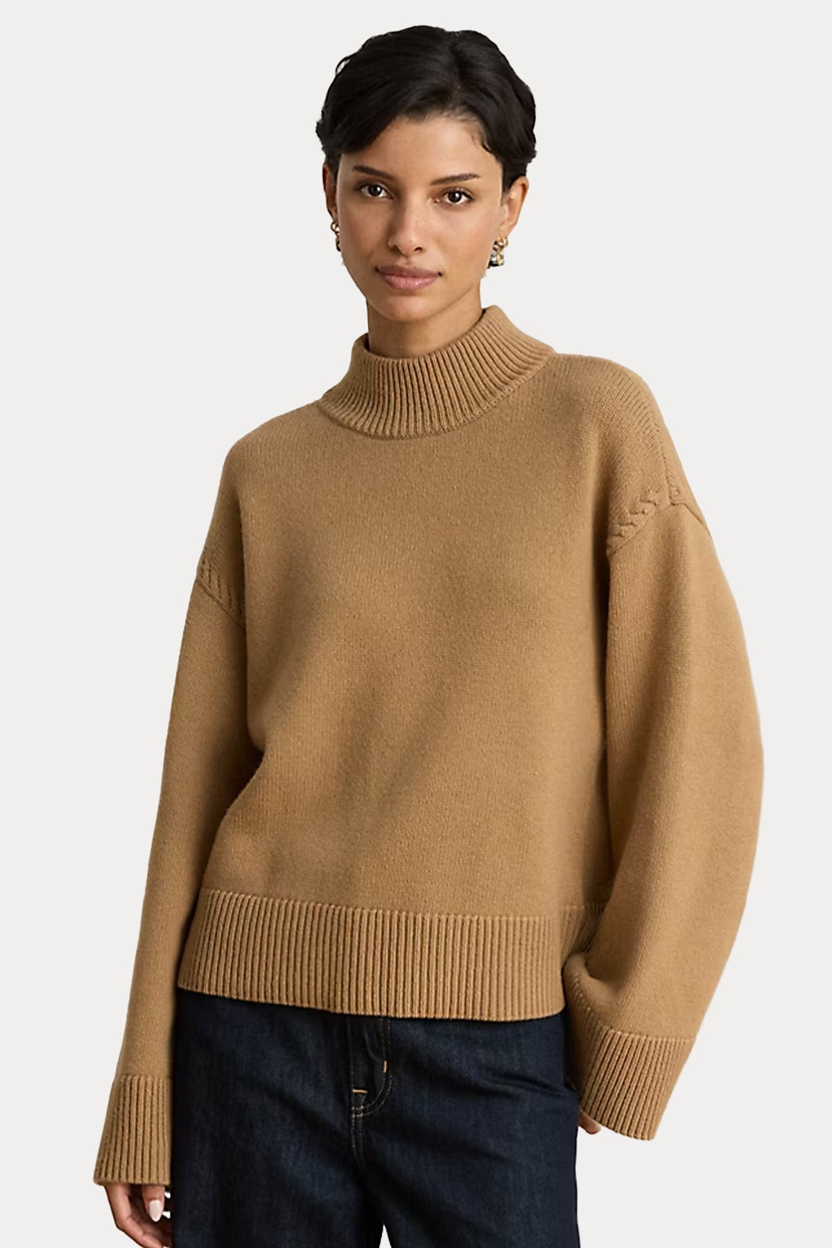Polo Ralph Lauren Relaxed Fit Yarım Balıkçı Yaka Örgü Yün Triko