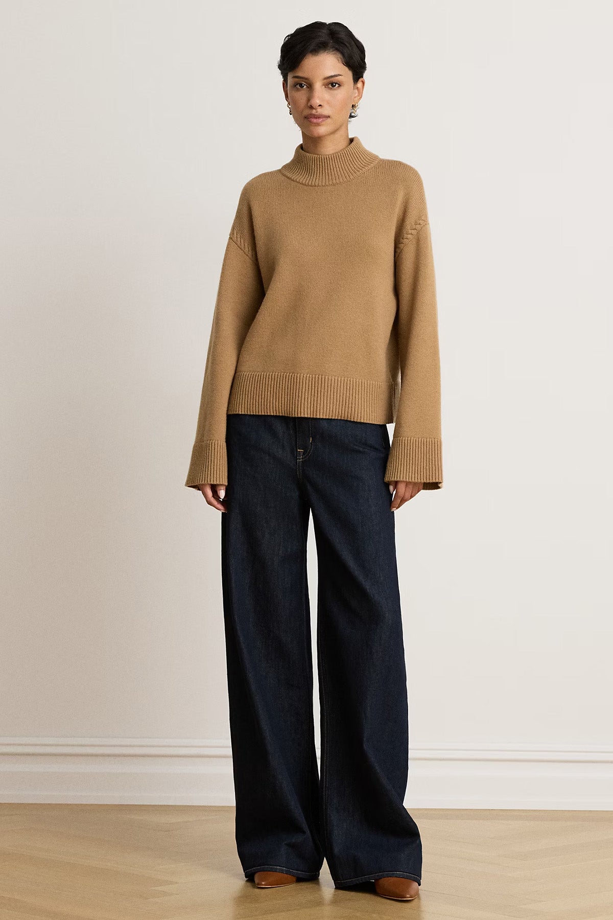 Polo Ralph Lauren Relaxed Fit Yarım Balıkçı Yaka Örgü Yün Triko
