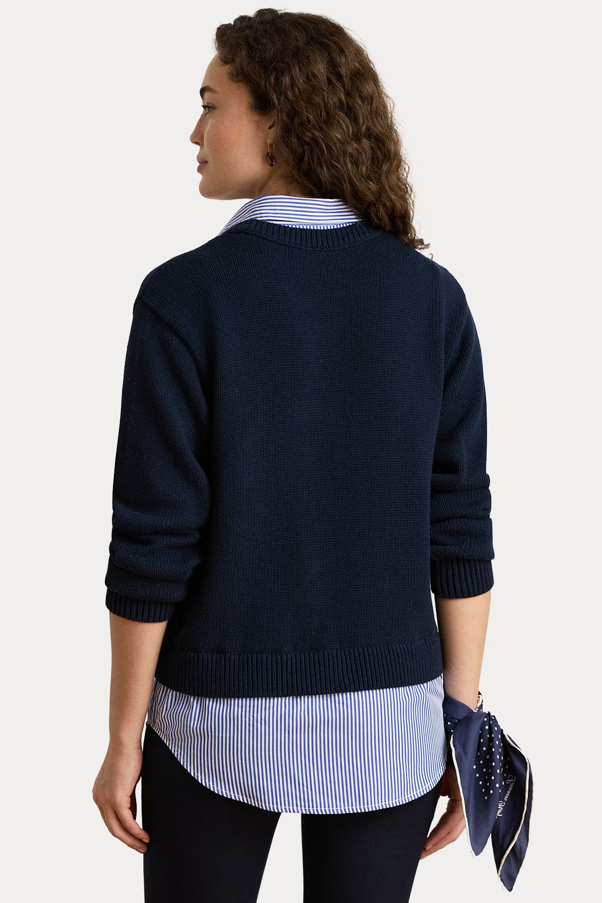 Polo Ralph Lauren Relaxed Fit Gömlek Kombinasyonlu Örgü Triko