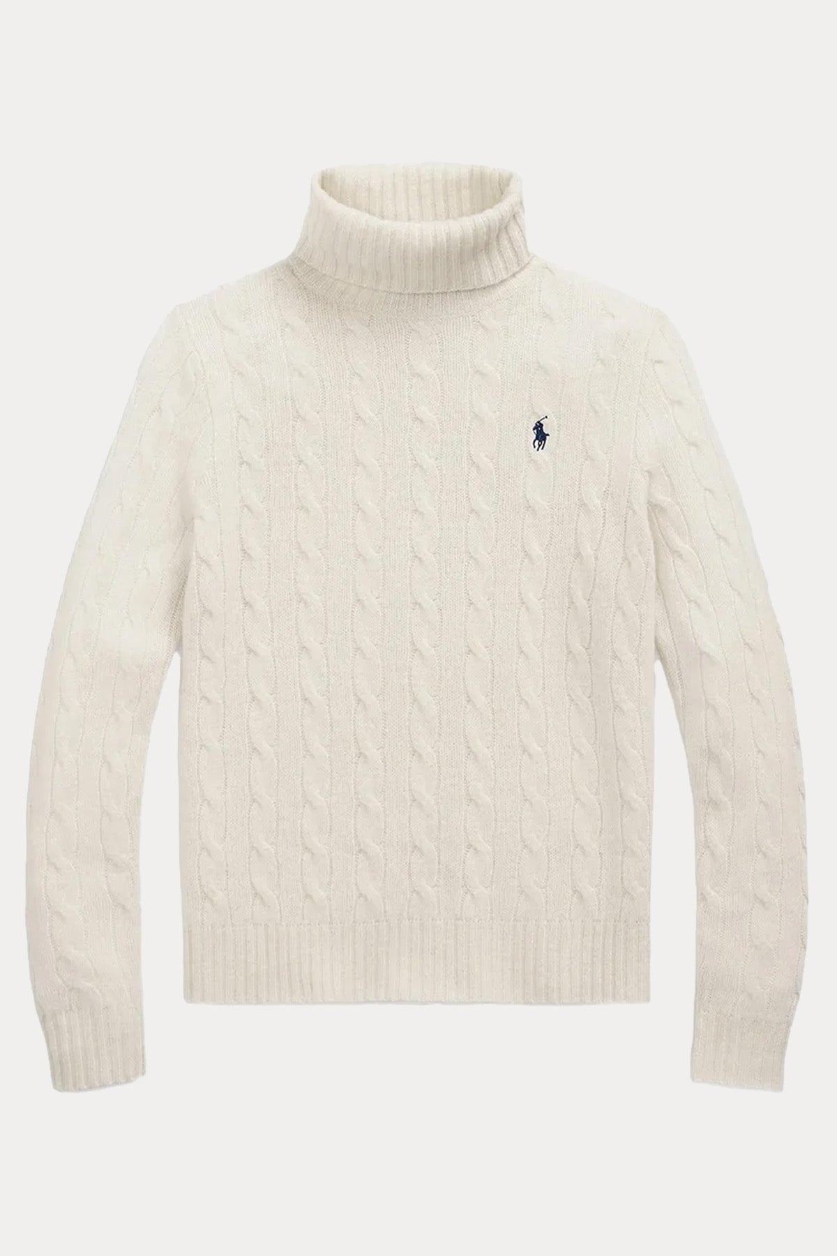 Polo Ralph Lauren Kaşmir Balıkçı Yaka Saç Örgü Yün Triko
