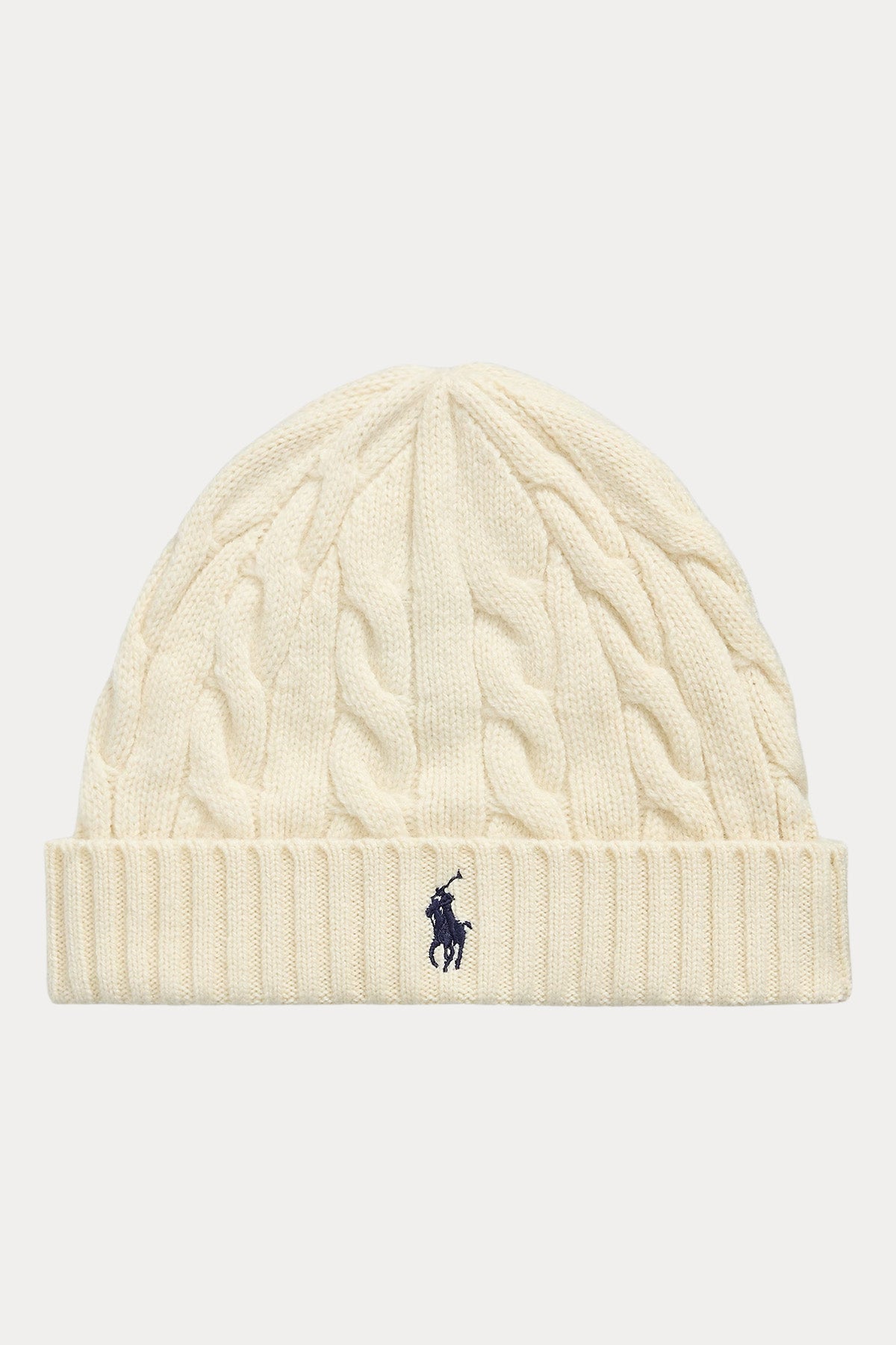 Polo Ralph Lauren Pony Logolu Kaşmir Saç Örgü Yün Bere