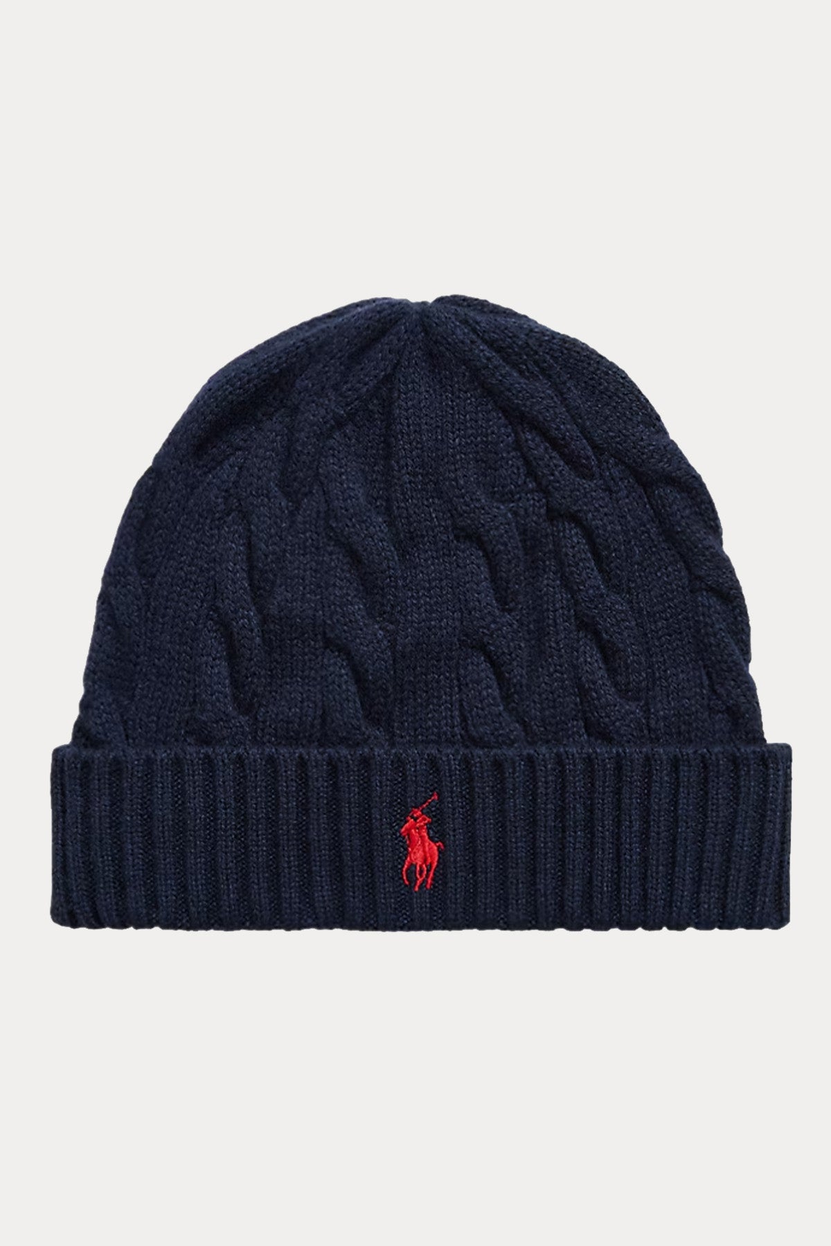 Polo Ralph Lauren Pony Logolu Kaşmir Saç Örgü Yün Bere