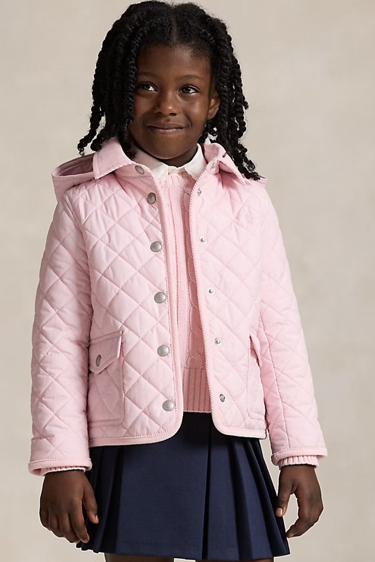 Polo Ralph Lauren Kids 2-3 Yaş Kız Çocuk Kapüşonlu Kapitone Ceket
