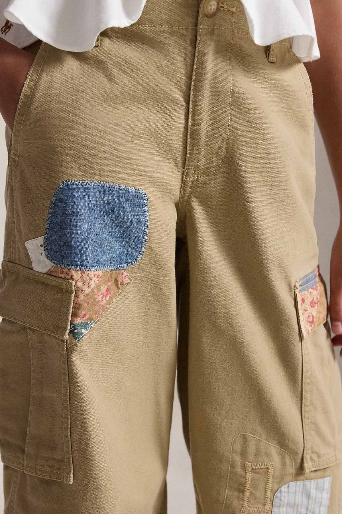 Polo Ralph Lauren Kids 7 Yaş Kız Çocuk Patchwork Desenli Kargo Pantolon