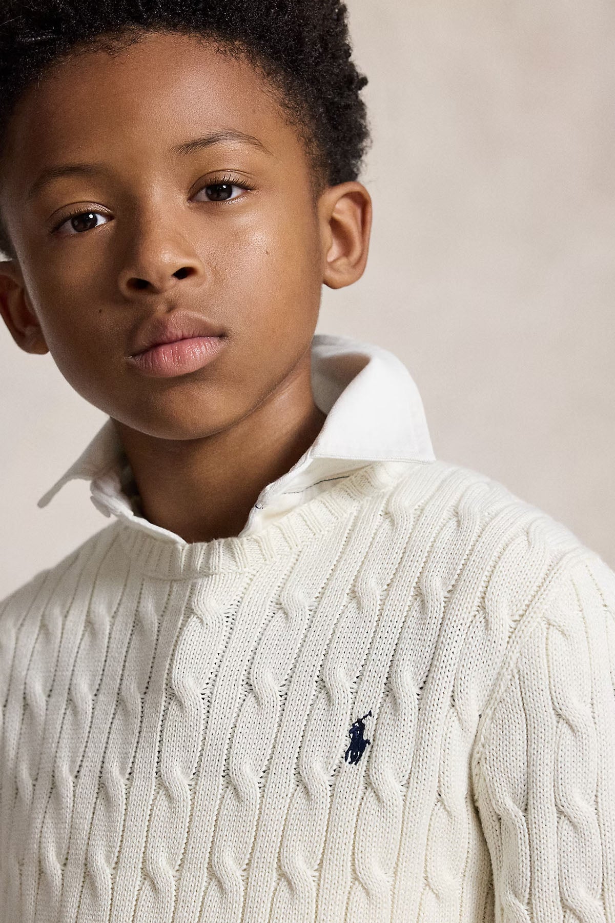 Polo Ralph Lauren Kids S-L Beden Unisex Çocuk Saç Örgü Triko