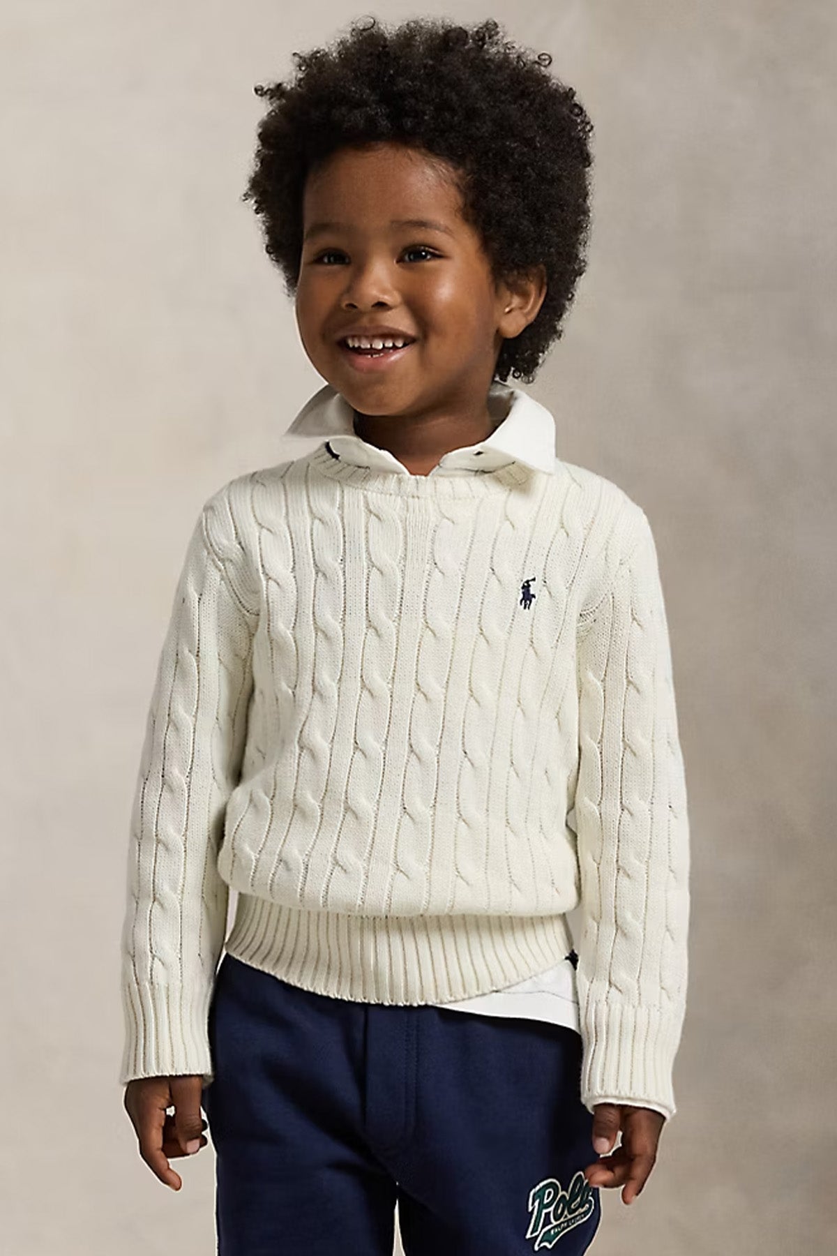 Polo Ralph Lauren Kids 5-7 Yaş Unisex Çocuk Saç Örgü Triko