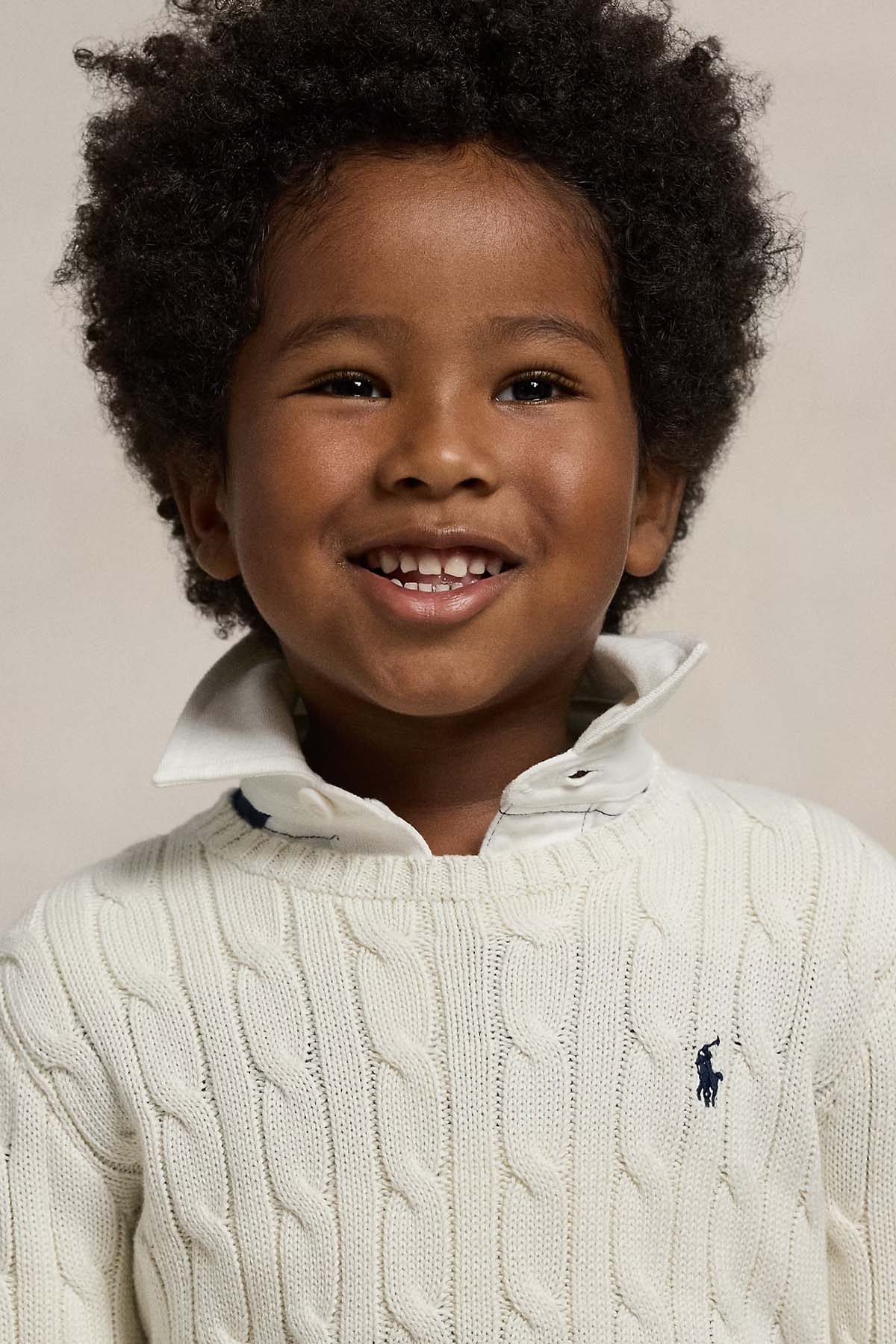 Polo Ralph Lauren Kids 5-7 Yaş Unisex Çocuk Saç Örgü Triko