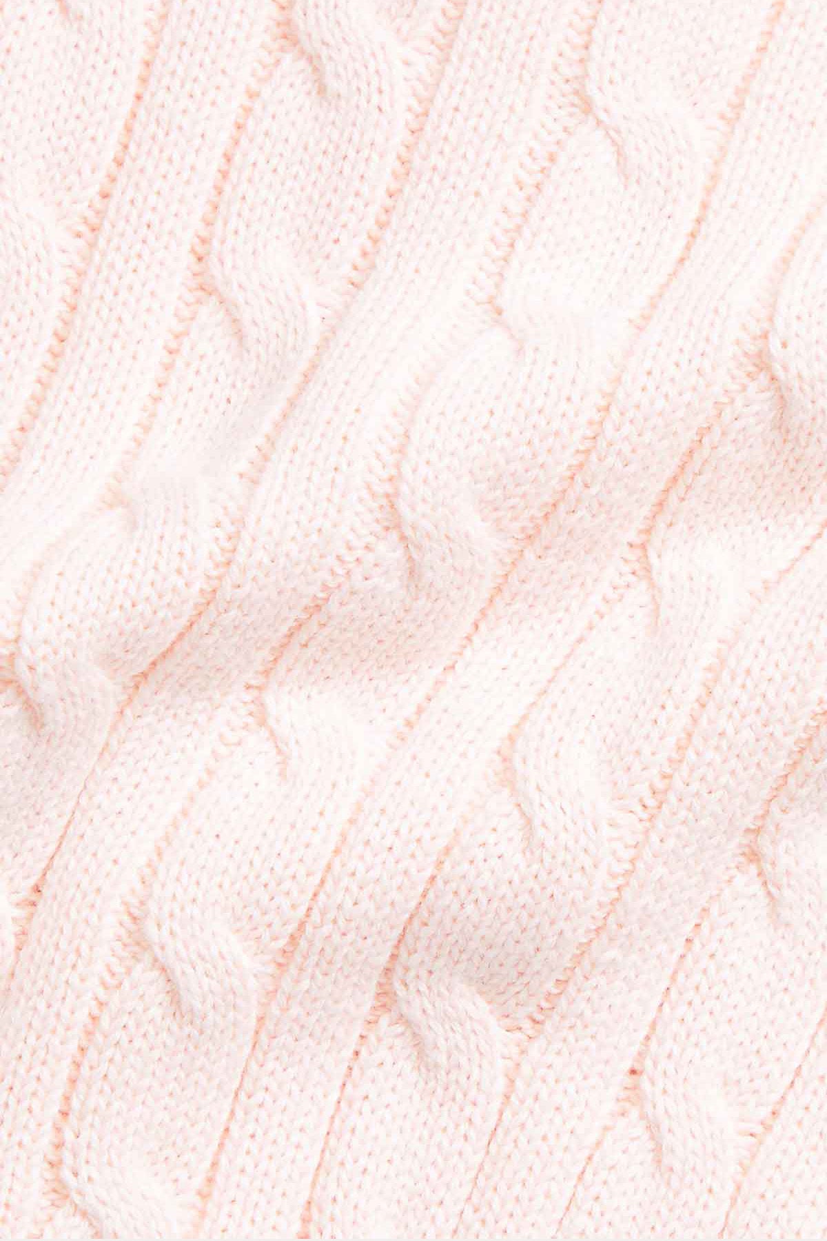 Polo Ralph Lauren Kids 9-12 Aylık Kız Bebek Saç Örgü Ceket Pantolon Set