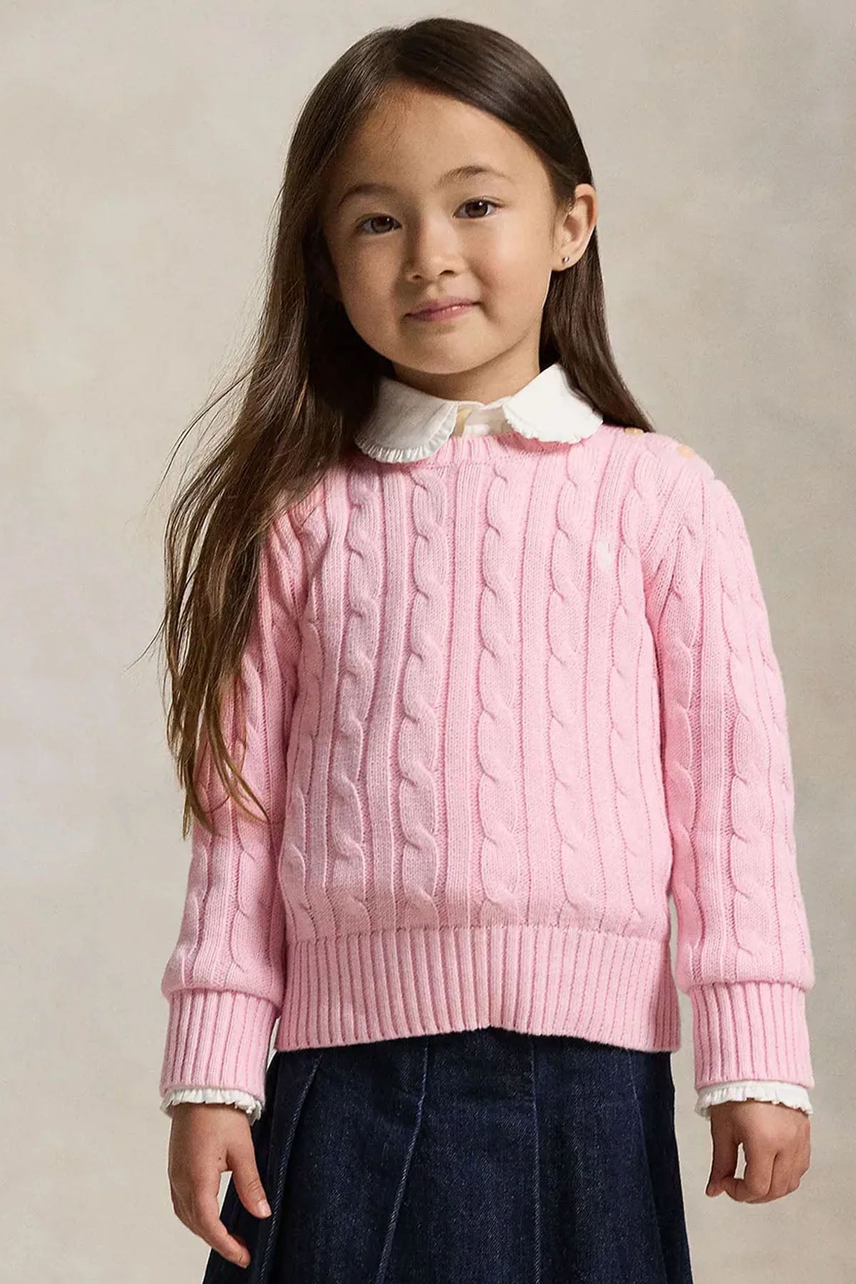 Polo Ralph Lauren Kids 3-6 Yaş Kız Çocuk Saç Örgü Triko