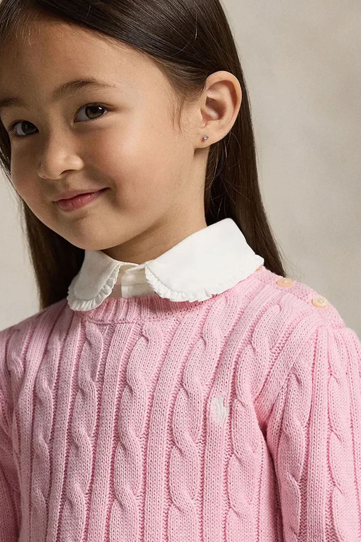 Polo Ralph Lauren Kids 3-6 Yaş Kız Çocuk Saç Örgü Triko