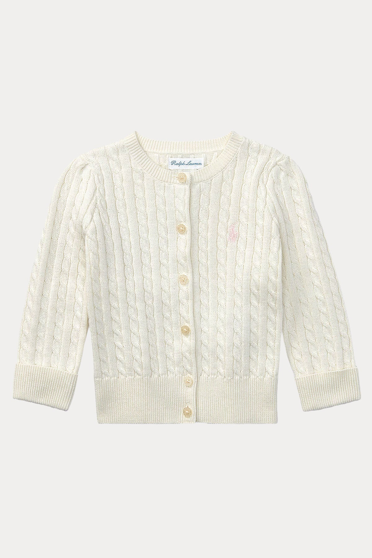 Polo Ralph Lauren Kids 18-24 Aylık Kız Bebek Saç Örgü Triko Ceket