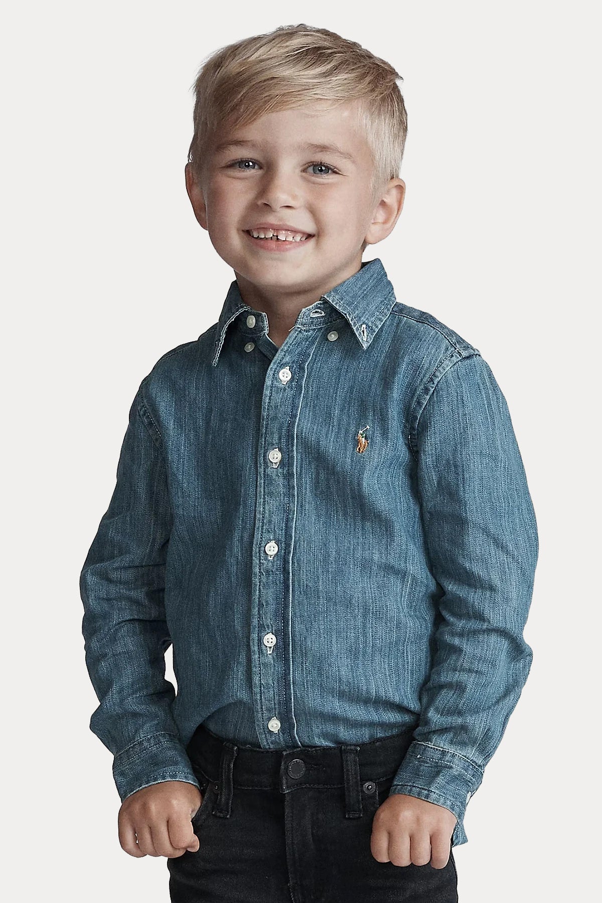 Polo Ralph Lauren Kids 4-6 Yaş Erkek Çocuk Denim Gömlek