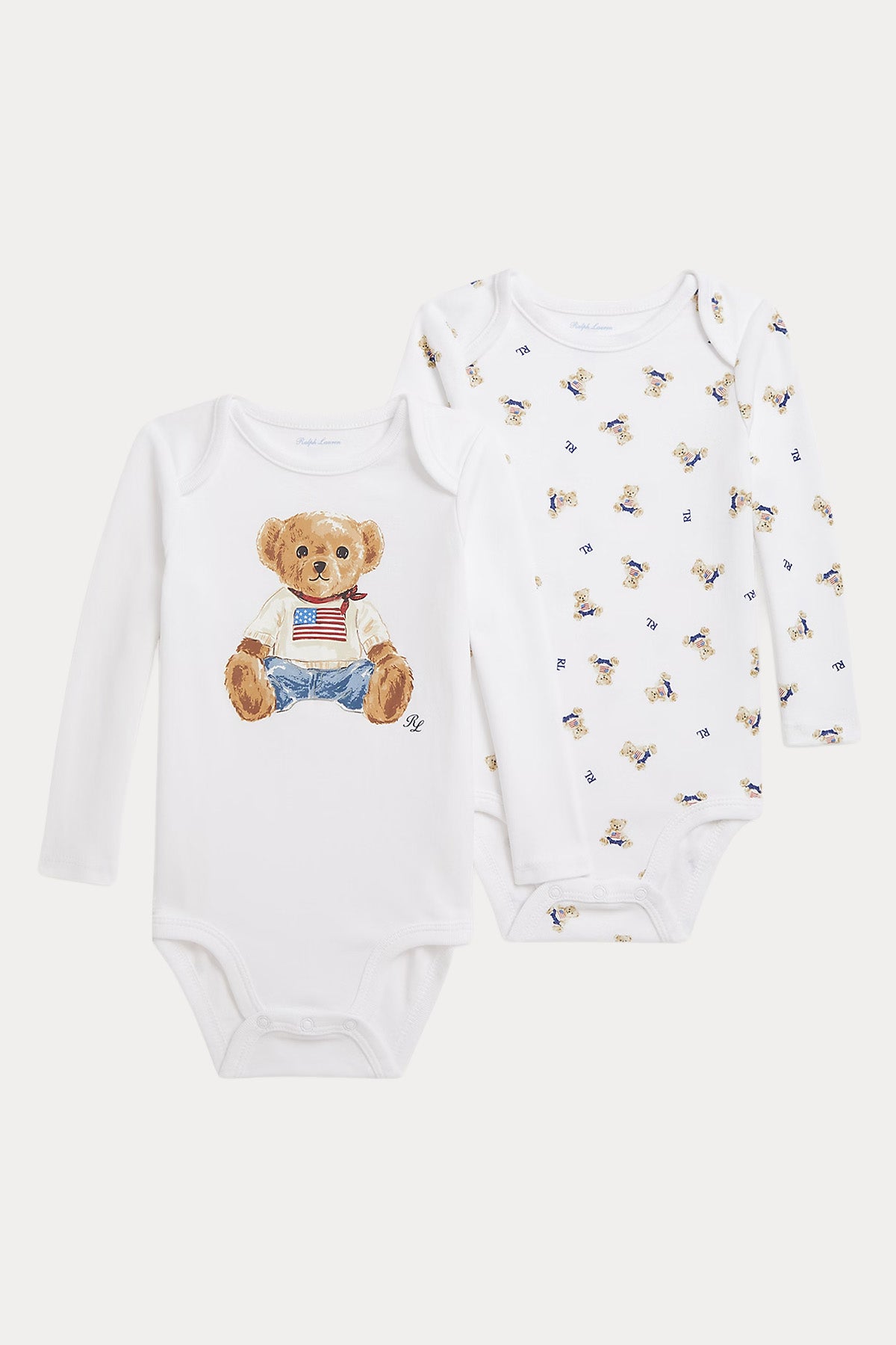 Polo Ralph Lauren Kids 3-9 Aylık Erkek Bebek Polo Bear Tulum Set