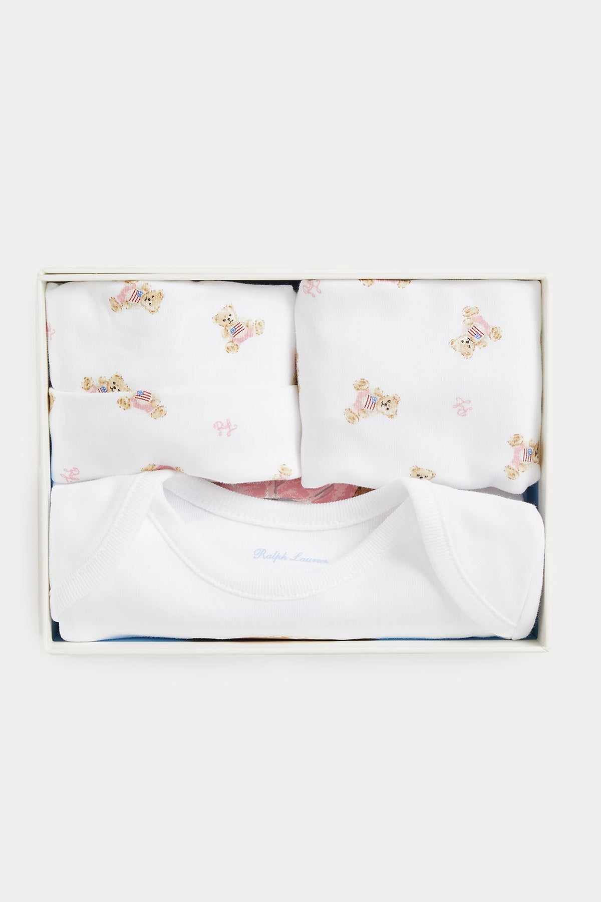 Polo Ralph Lauren Kids Yeni Doğan-3 Aylık Kız Bebek Polo Bear Tulum Set