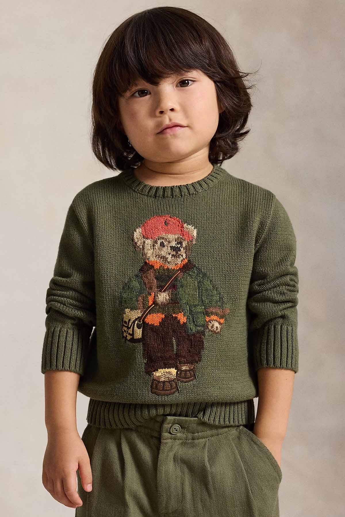 Polo Ralph Lauren Kids 4-6 Yaş Unisex Çocuk Polo Bear Örgü Triko
