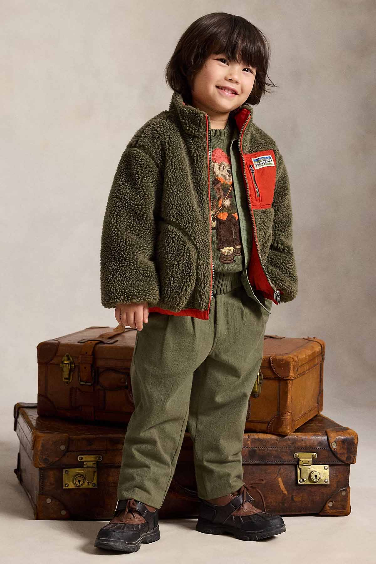 Polo Ralph Lauren Kids 4-6 Yaş Unisex Çocuk Polo Bear Örgü Triko