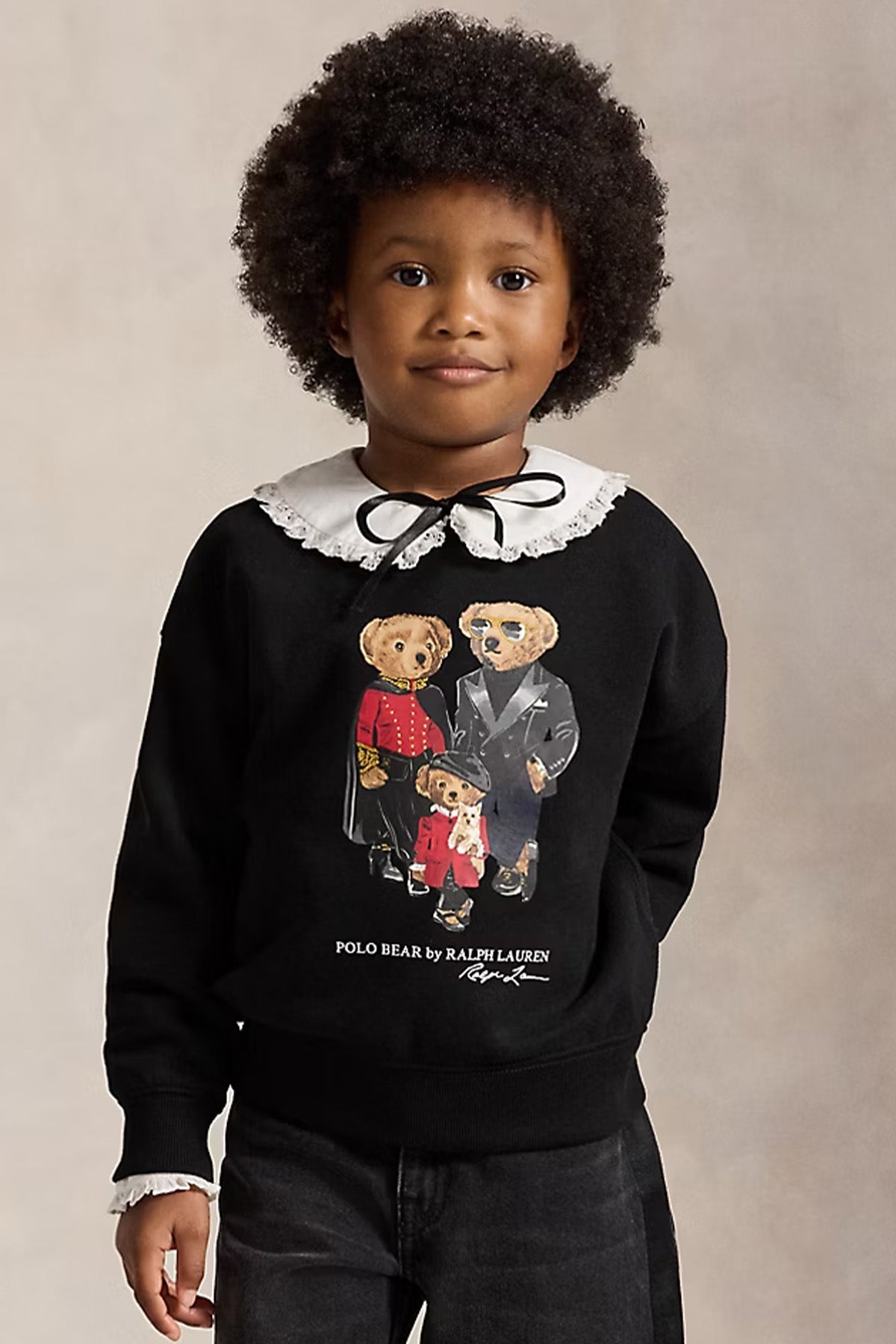 Polo Ralph Lauren Kids 3-6 Yaş Unisex Çocuk Polo Bear Şardonlu Sweatshirt